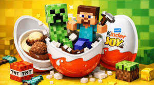 kinderr joy minecraft chocolate eggs 20g 12pcs 24pcs 36pcs 72pcs kids surprise toy candy egg bulk wholesale sweet <b>gift</b> pack - Product Image 2