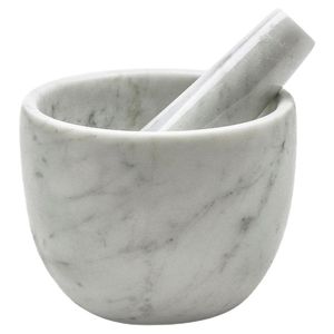 Heavy Duty Marble Mortar And Pestle For Grinding Spices <b>Garlic</b> Ginger And Making <b>Fresh</b> Paste At Home - Product Image 6