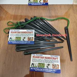 Buffalo horn knitting Needle used for nalbinding (an ancient knotless-netting textile craft) and working with chunky yarn Needle - Product Image 6
