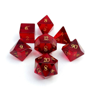 Dados de piedra de alta calidad, cristal de obsidiana roja, piedras preciosas curativas de reiki, dados personalizados grabados, estilo vikingo - Product Image 4