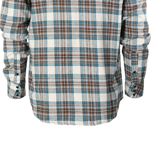 เสื้อเชิ้ตผ้าแฟลนเนลทรงบ็อกซี่ แขนยาว ระบายอากาศ แห้งเร็ว สำหรับผู้ชาย สไตล์มอเตอร์ไซค์ ติดกระดุมเขาสัตว์  ผ้าฝ้าย 100%  รับสกรีนโลโก้ตามแบบ - Product Image 6