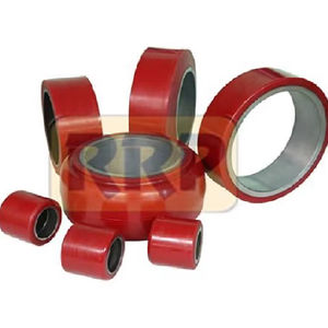 Rodillos de Poliuretano PU Rojos de Alta Durabilidad para Transpaletas, Ruedas de Carga Pesada con Rodamientos, Rodillo Guía Industrial - Product Image 1