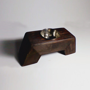 Modern Style Arch Wooden <b>Bakhoor</b> Burner With Metal Cup Antique Pedestal Incense Holder Rustic <b>Oud</b> Burner For Home Decor - Product Image 1