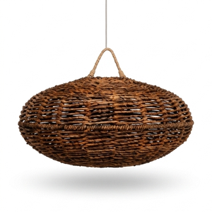 100% Natural Woven Banana Fiber Hanging Lamp Pendant Light Boho Chic Straw Chandelier For Coastal Resort Hotel Restaurants - Product Image 2