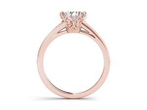 Anillo de Oro de 14K con Seis Puntas y Diamante Cultivado en Laboratorio de Corte Redondo de 1 Quilate, Certificado por IGI, Color E, Claridad VS1, para Boda, Compromiso o Aniversario - Product Image 5