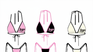 Maillot de bain sportif contrastant pour femme, bikini taille haute écologique, short de bikini personnalisé avec logo, ensemble 3 pièces à séchage rapide - Product Image 4