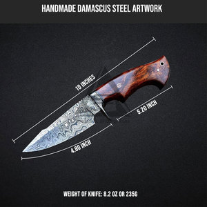 Servicio OEM al por mayor: Cuchillos de madera DIY con hoja fija, hojas rectas de acero inoxidable de Damasco, herramientas artesanales de alta calidad, 3 años de garantía. - Product Image 3