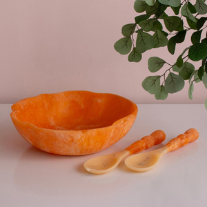 Bol en résine époxy pour cadeaux de mariage, artisanat personnalisé, bol à pudding en résine orange - Product Image 1