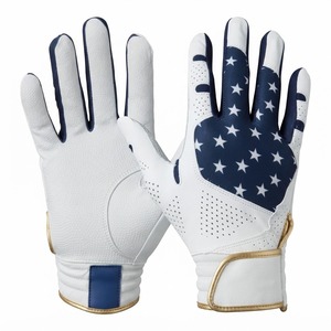 Guantes de Bateo de Béisbol Ambidiestros Personalizados de Cuero Cabretta con Cierre de Gancho y Bucle, Ecológicos, para Entrenamiento de Adultos - Product Image 1