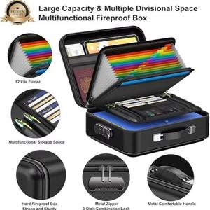 Agente de Logística para Dropshipping en Shopify, Organizador de Archivos Ignífugo 2026 con Cerradura, Caja Rígida, Estuche Impermeable para Documentos - Product Image 3