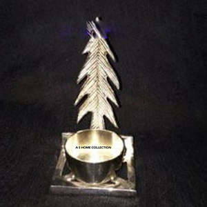 Portavelas Minimalista Moderno de Metal Plateado para Sublimación, de Alta Calidad, para Velas de Té Navideñas, para Decoración del Hogar - Product Image 1