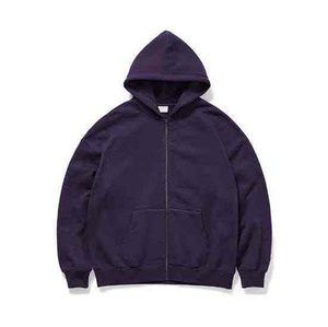Sudadera con capucha y cremallera negra para hombre 2026, oversize, 100% algodón, tejida, informal, para otoño, bordada, ecológica - Product Image 2