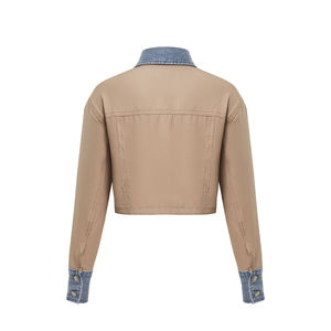 Chaqueta vaquera extragrande personalizada para mujer, larga, holgada, informal, para otoño/invierno, con botones, estilo streetwear, prenda exterior. - Product Image 5