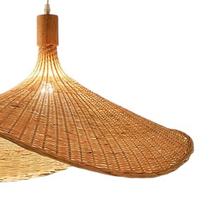 Lámpara de Techo Colgante de Ratán Natural Hecha a Mano, Diseño Único y Acampanado, Estilo Boho para Comedor - Product Image 4