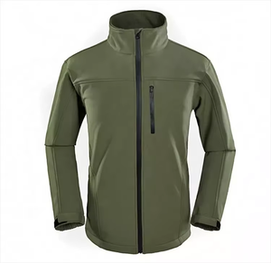 Wholesale Men's Casual Autumn Nylon Zipper Stand Collar Windproof Waterproof Soft Shell <b>Running</b> Outdoor Jacket - Product Image 5