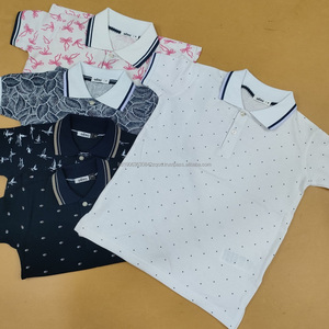 T-shirt polo à manches courtes pour garçons, marque populaire, motif géométrique brodé, tricoté, écologique, respirant, nylon/coton 240g - Product Image 6