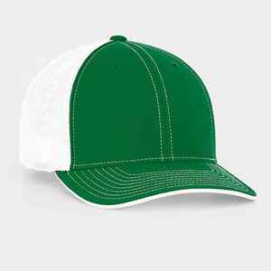 Gorra Trucker de Malla Verde y Blanca, 6 Paneles, Ajustada, Unisex, Casual, Primavera Verano, Color Sólido, Transpirable, Impermeable, para Adultos, Estilo Béisbol Urbano - Product Image 2