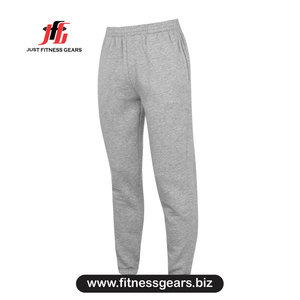 Men's Maroon Cotton Sweatpants Elastic Waist Drawstring Casual Joggers Side Pockets Autumn Wear - Product Image 3