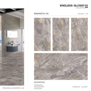 Elegante Loseta de Porcelana Brillante 600x1200, Formato Grande, Superficie Pulida Premium, para Paredes y Pisos, Uso en Interiores y Exteriores - Product Image 1