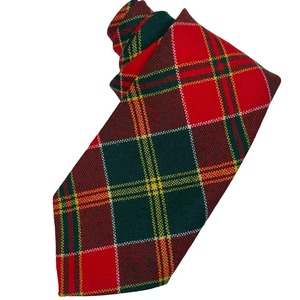 Corbata de Tartán Rojo OEM, Corbata de Seda Jacquard a Cuadros para Uniformes Escolares y Corporativos - Product Image 1