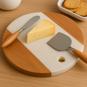 Sheeraz International Stainless Steel & Wood Handheld Portable 4-Piece Cheese Knife Set Wood Handle for Kitchen Restaurant Use - Product Image 5