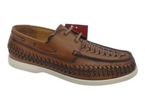 Mocasines Color Tabaco con Punta Redonda, Sin Cordones, Suela de Goma Antideslizante, para Todas las Temporadas - Product Image 1