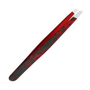Ensemble de pinces à cils en acier inoxydable de haute qualité à marque privée, avec poignée en plastique et pointe en fibre pour nettoyer les sourcils - Product Image 3