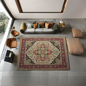 Juego de alfombras de seda de lana de estilo moderno, alfombra Sumaik anudada a mano de pila baja con logotipo personalizado impreso, recién llegado - Product Image 1