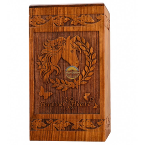 Urne funéraire en bois de rose sculptée à la main AYAANS, très vendue, pour cendres d'adultes, urnes funéraires en gros (6X6X11)IN - Product Image 3