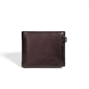 Castello Men's Bi-Fold <b>Wallet</b> High Quality Genuine Vegetable Tanned Waxy Leather Open Closure Detachable Card Holder Polyester - Product Image 1