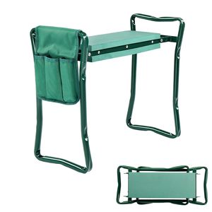 Sgabello Pieghevole da Giardino Verde e Nero Pratico e Multifunzionale - Product Image 3