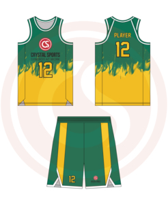 Conjunto de Uniforme de Baloncesto Personalizado Crystal Sport, Pantalones Cortos y Camiseta Deportiva Transpirable de Poliéster para Torneos y Ligas - Product Image 2