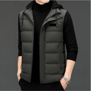 Chaleco cálido personalizado para hombre, Chaqueta de algodón sin mangas con cuello levantado de talla grande, Otoño e Invierno - Product Image 5