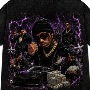 Camiseta de Hombre de Alta Calidad, 100% Algodón, Lavado Ácido, 220 g/m², Estilo Vintage, Holgada, Tejido Transpirable, Diseño Gráfico 3D - Product Image 5