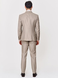 Costume homme 2 pièces (veste + pantalon) fabriqué au Pakistan, couleur kaki foncé, nouvelle collection 2026 - Product Image 2