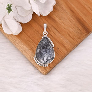 Nuevo Colgante de Plata de Ley 925 con Ópalo Dendrítico Natural, Diseño Personalizado, Fabricante de Joyería - Product Image 2