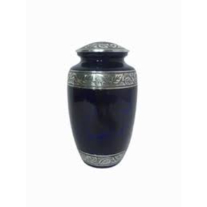 Urna Funeraria Artesanal de Latón Macizo para Cenizas Humanas Adultas, Elegante Urna Conmemorativa de Metal con Acabado de Estaño y Grabado Floral a Mano - Product Image 3