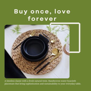 Manteles Individuales de Lujo Hechos a Mano con Jacinto de Agua, Tejidos, Florales, Personalizables, Estilo Tradicional, Vintage y Moderno, Ecológicos para el Hogar - Product Image 2