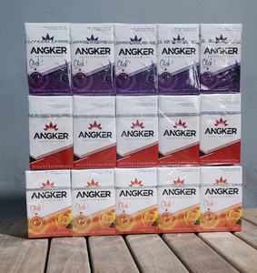 Étuis à cigarettes portables faits à la main en carton noir écologique, avec fermeture à rabat et surface brillante - Product Image 3