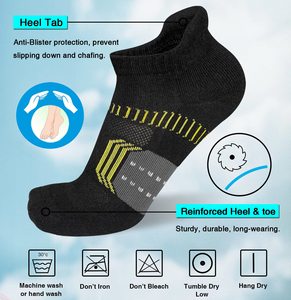Chaussettes de sport pour hommes de qualité supérieure, couleur unie, coupe basse, courtes, à la mode, en coton respirant, confortables, antidérapantes, uniques - Product Image 2