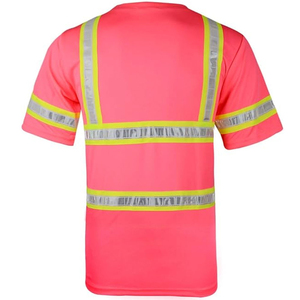 เสื้อยืดนิรภัยสะท้อนแสง ANSI Class 1 คุณภาพสูง กันน้ำ ระบายอากาศได้ดี สกรีนโลโก้ได้ ผลิตจากผ้าฝ้าย สำหรับทุกเพศ เหมาะสำหรับงานกลางแจ้งและในสถานที่ทำงาน - Product Image 2