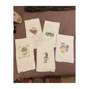 Green Design Embroidered Organic 100% Cotton Restaurant Dining GOTS Certificate Custom Size Multi Function Useful Dish Towels - Product Image 5