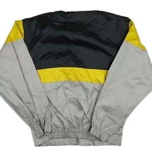 เสื้อแจ็คเก็ตวินด์เบรกเกอร์ผู้ชายสไตล์วินเทจ สีสันตัดกัน ผลิตจากโพลีเอสเตอร์ไนลอน 100% กันลม กันน้ำ พร้อมซิป - Product Image 2