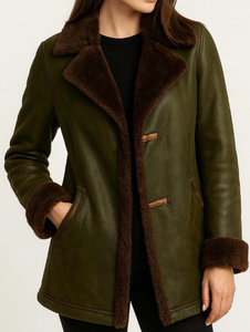 Veste en cuir véritable pour homme, col montant, hiver, coupe slim, décontractée, avec logo frontal, chauffante et respirante - Product Image 4