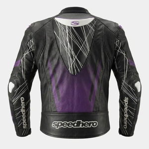 Veste de course sur circuit en cuir de vache véritable Speed Hero MotoCP Pro pour homme/Chaqueta sur mesure avec protection dorsale CE niveau 2 - Product Image 2