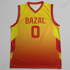 Ensemble de maillot et short de basket-ball personnalisés sublimés SIBRIN |   Concevez votre propre nom et numéro d'équipe |   100% polyester - Product Image 1