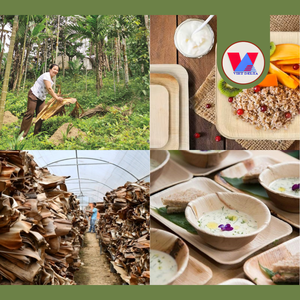 Bandejas Compostables de Color Beige Natural, Platos Desechables de Hoja de Areca Catechu de 10 Pulgadas Cuadradas, Ideales para Eventos Ecológicos - Product Image 2