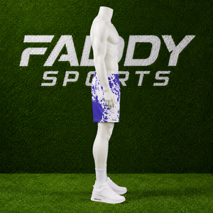 Shorts en mesh personnalisés à imprimé éclaboussures pour hommes, style streetwear, respirants, pour le basketball, motif tache d'encre violette, séchage rapide, pour la gym - Product Image 3