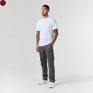 Pantalon cargo pour homme, pantalon de travail multi-poches, pantalon décontracté léger pour l'extérieur et le quotidien, pantalon cargo de couleur unique - Product Image 2