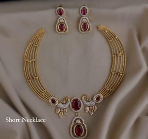 Conjunto de collar de circonita cúbica de calidad premium con un hermoso diseño de pavo real, perfecto para ocasiones festivas, ideal para fiestas y combina con todos los atuendos. - Product Image 6